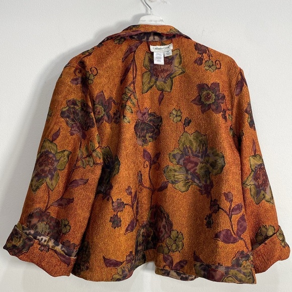 Coldwater Creek Stunning Reversible Floral Jacket PM - Picture 6 of 11